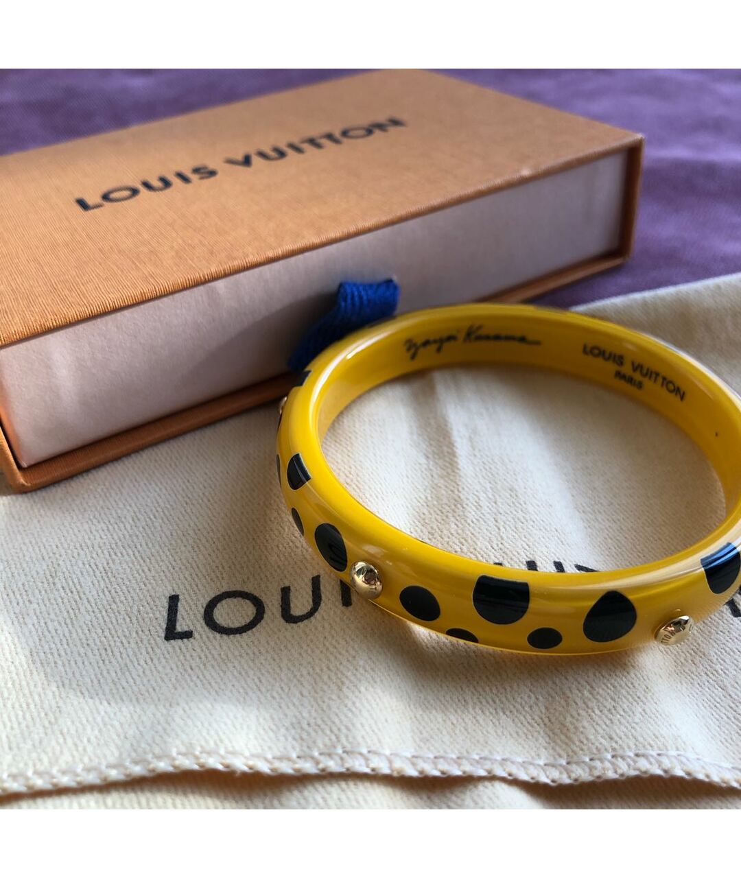 LOUIS VUITTON PRE-OWNED Желтый пластиковый браслет, фото 2