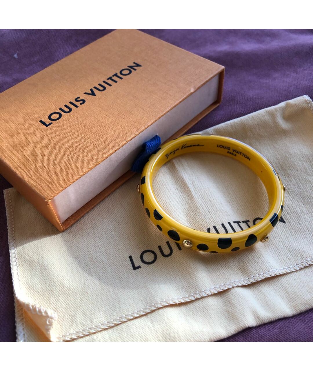 LOUIS VUITTON PRE-OWNED Желтый пластиковый браслет, фото 3