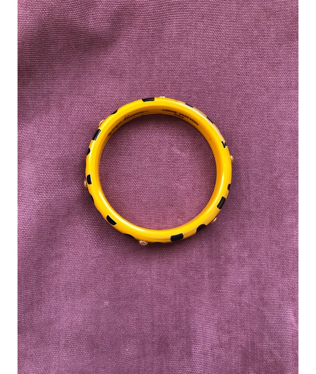 LOUIS VUITTON PRE-OWNED Желтый пластиковый браслет, фото 7