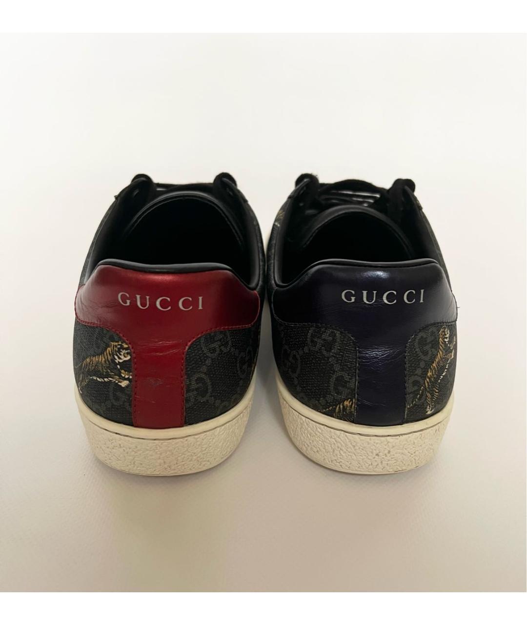 GUCCI Черные низкие кроссовки / кеды, фото 7