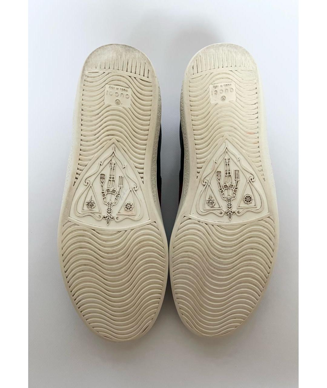 GUCCI Черные низкие кроссовки / кеды, фото 6