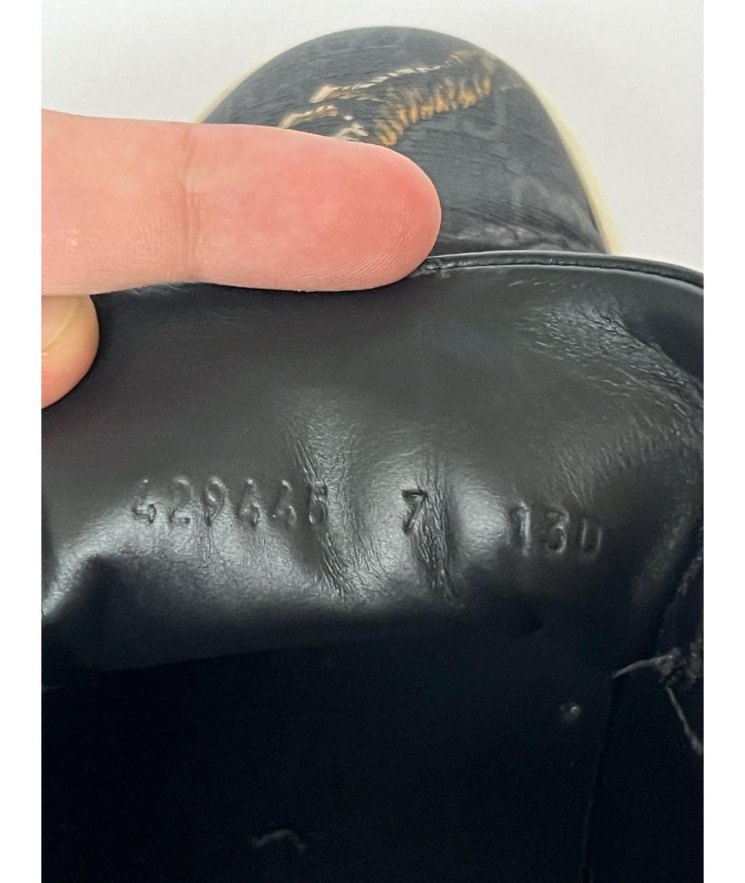 GUCCI Черные низкие кроссовки / кеды, фото 8