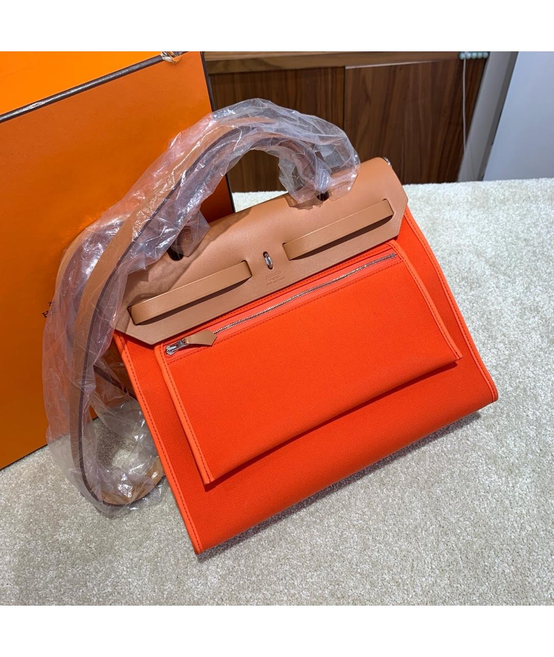HERMES Оранжевая сумка через плечо, фото 3