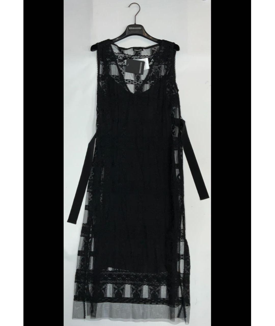 ERMANNO SCERVINO Черное вискозное повседневное платье, фото 8