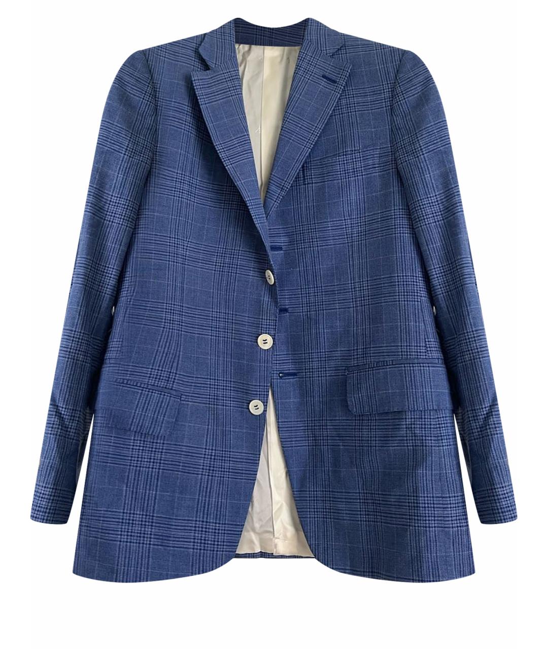 ISAIA Синий кашемировый пиджак, фото 1