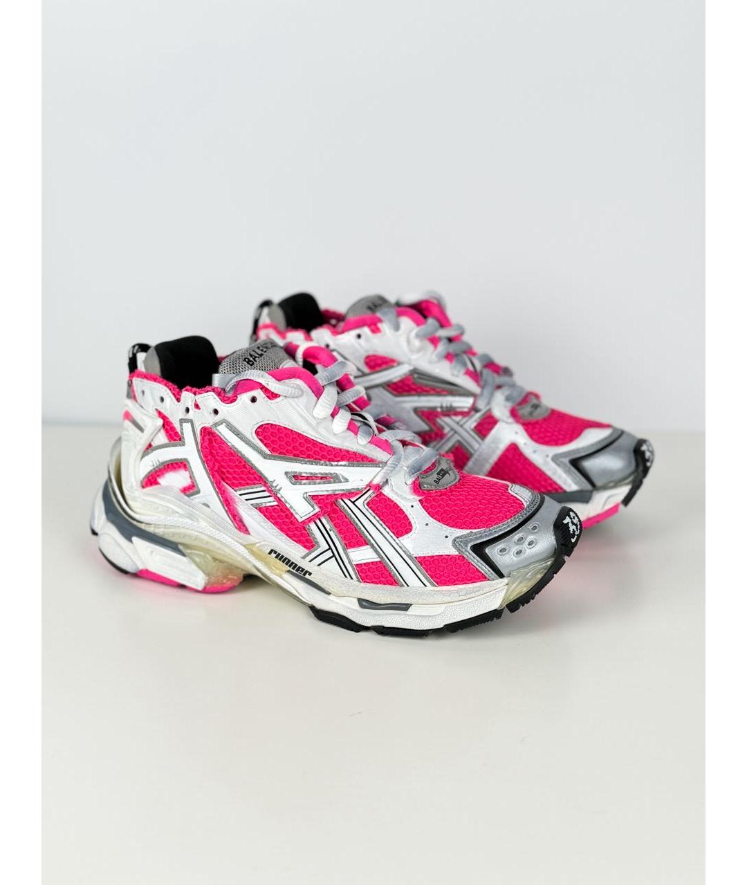 BALENCIAGA Белые кожаные кроссовки, фото 3