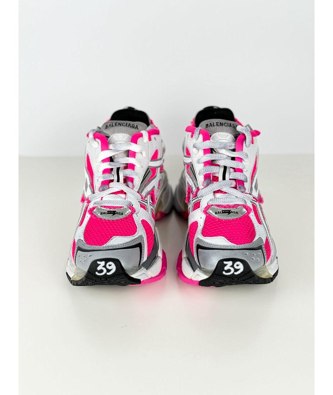 BALENCIAGA Белые кожаные кроссовки, фото 4