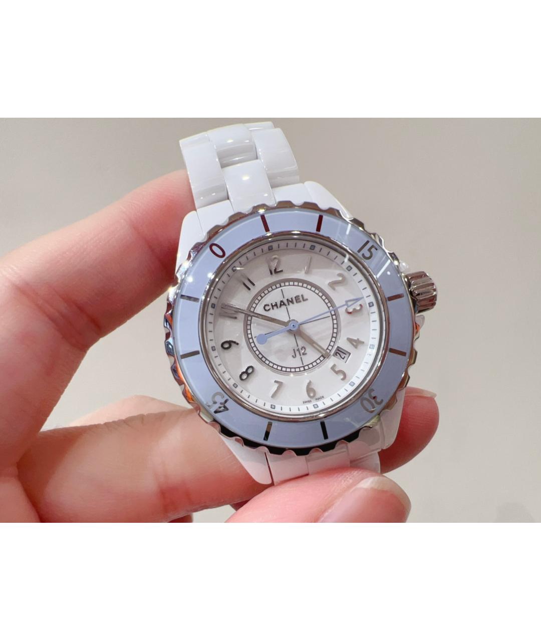 CHANEL Белые керамические часы, фото 8