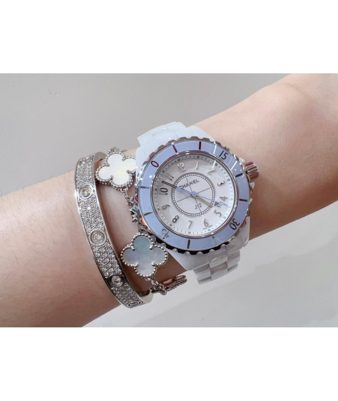 CHANEL Белые керамические часы, фото 7