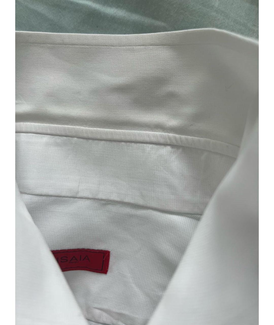 ISAIA Белая хлопковая классическая рубашка, фото 3