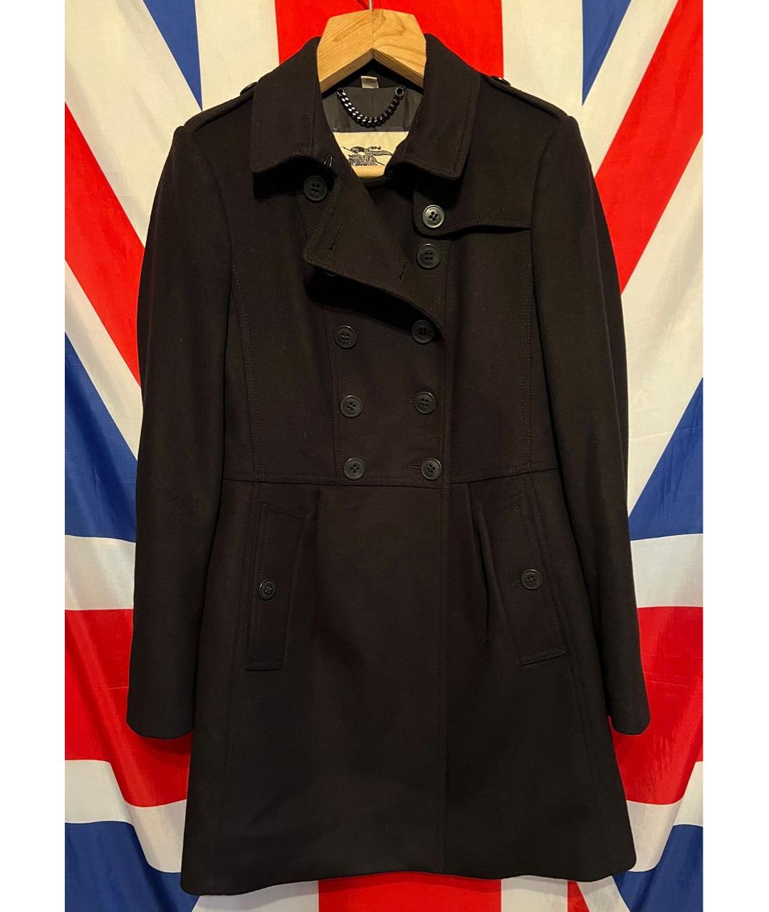 BURBERRY Черное шерстяное пальто, фото 9
