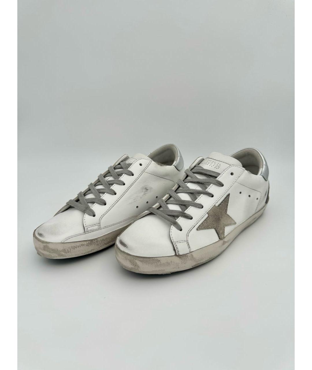 GOLDEN GOOSE DELUXE BRAND Белые кожаные кеды, фото 2