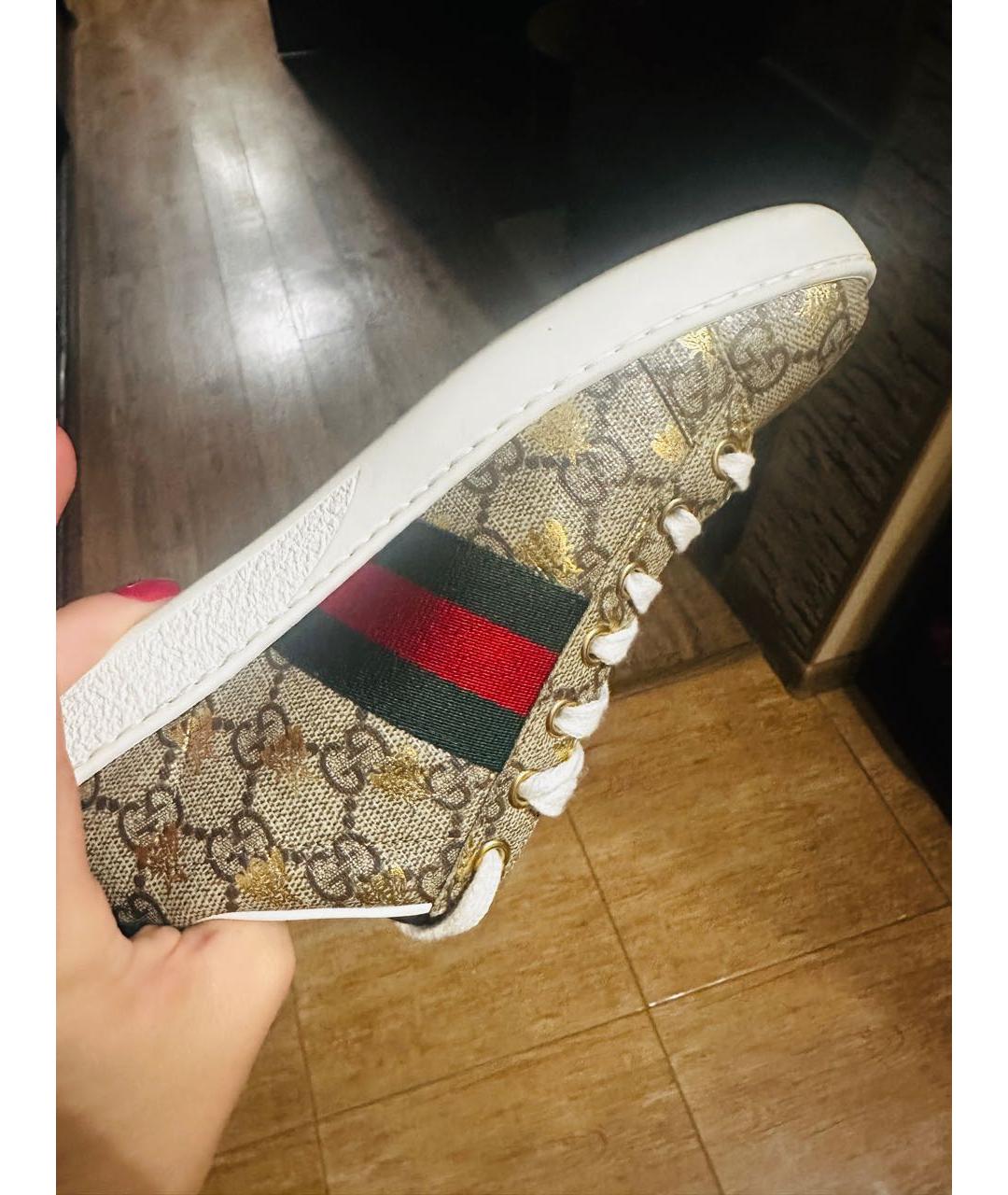 GUCCI Мульти кожаные кеды, фото 5