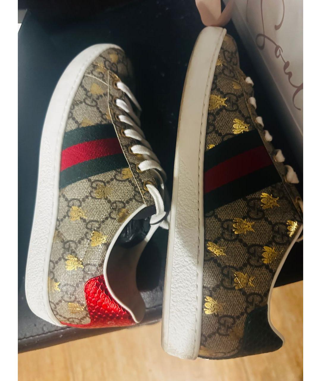 GUCCI Мульти кожаные кеды, фото 2