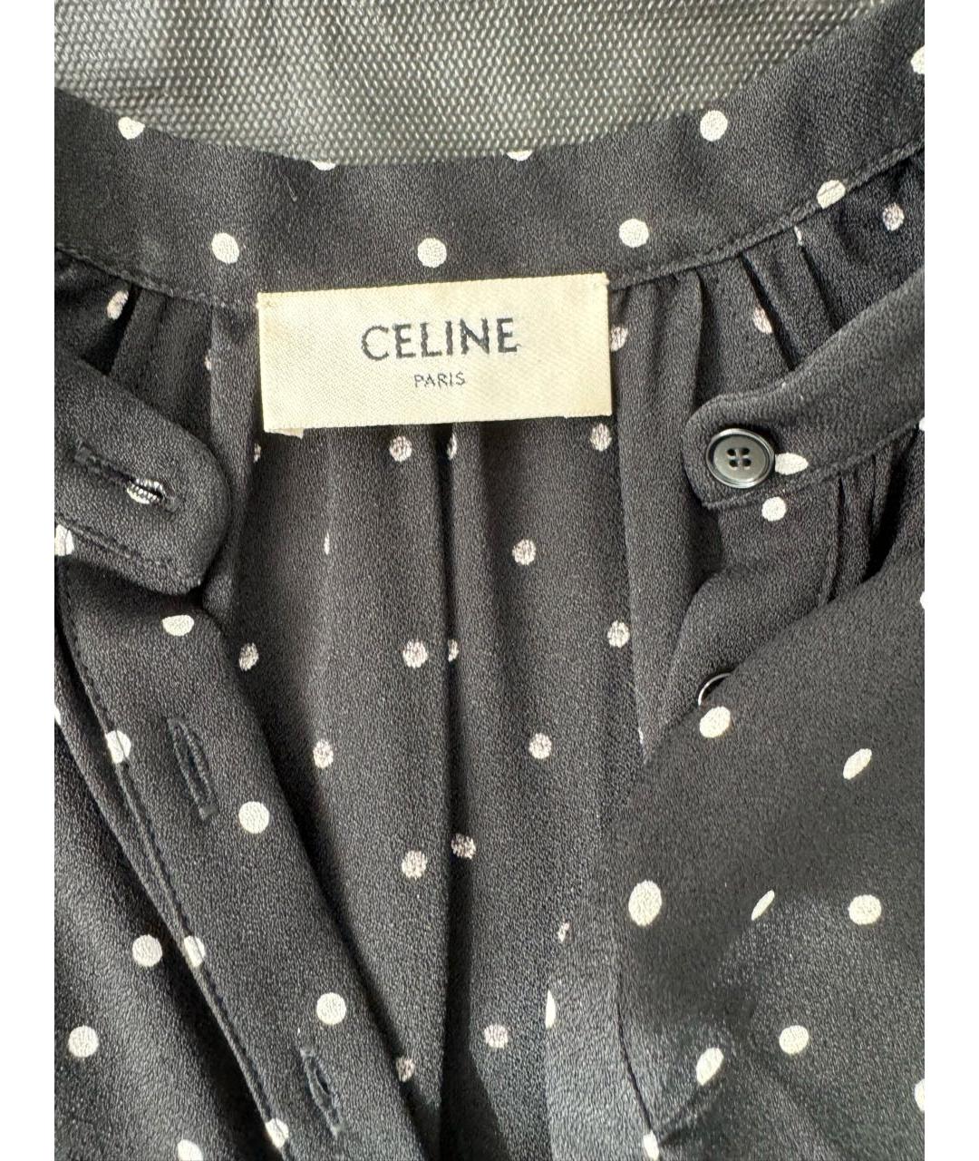 CELINE Черное вискозное повседневное платье, фото 4