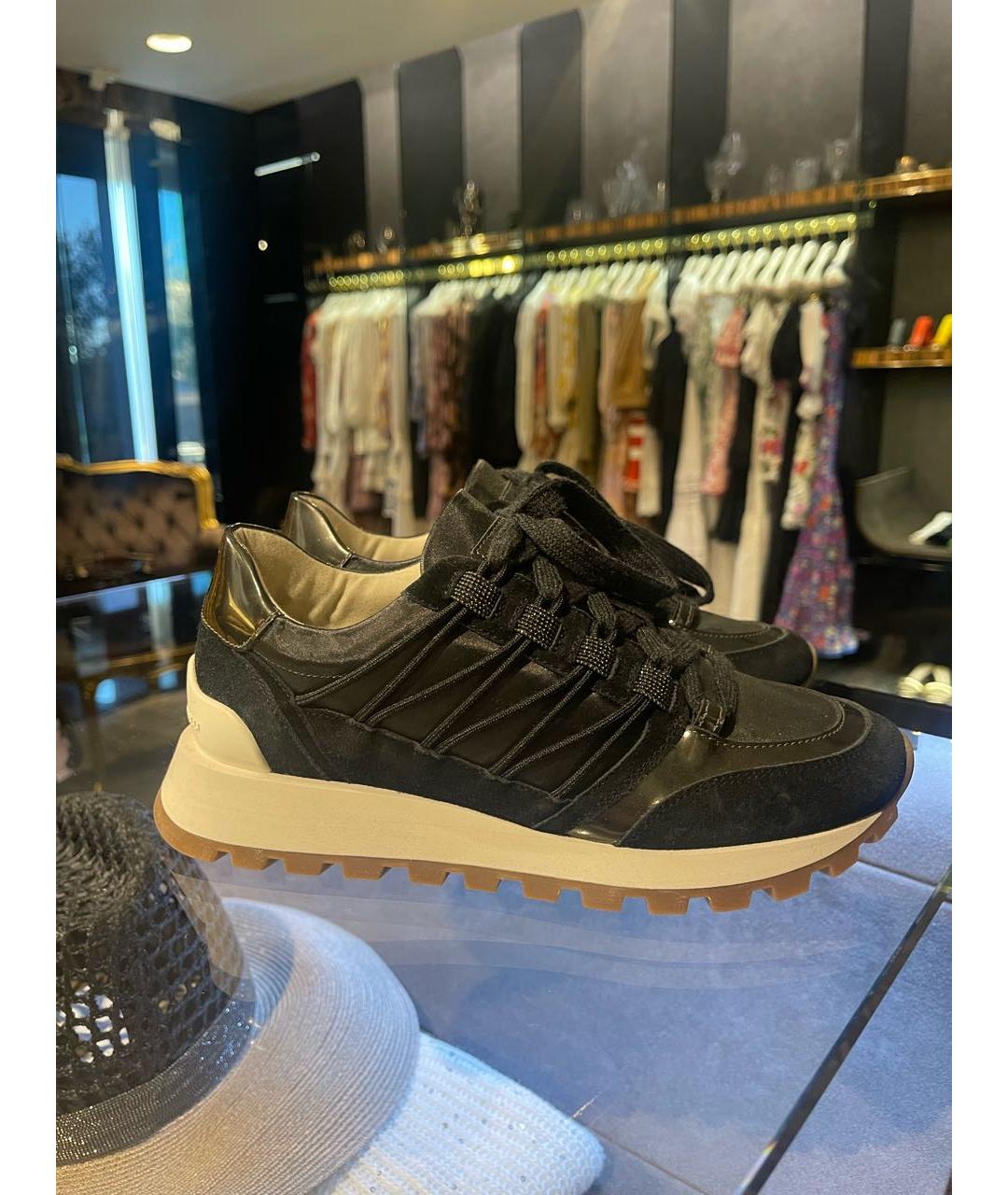 BRUNELLO CUCINELLI Черные замшевые кроссовки, фото 6