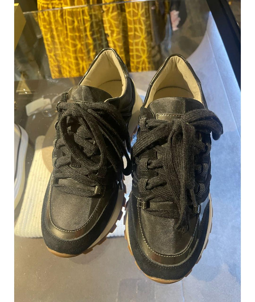 BRUNELLO CUCINELLI Черные замшевые кроссовки, фото 4