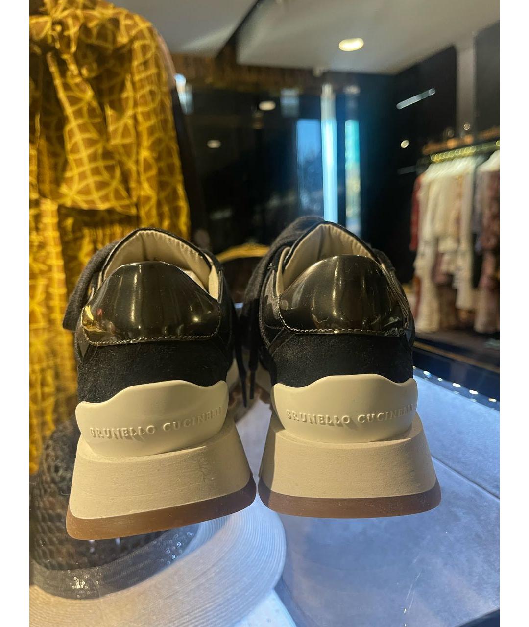 BRUNELLO CUCINELLI Черные замшевые кроссовки, фото 2