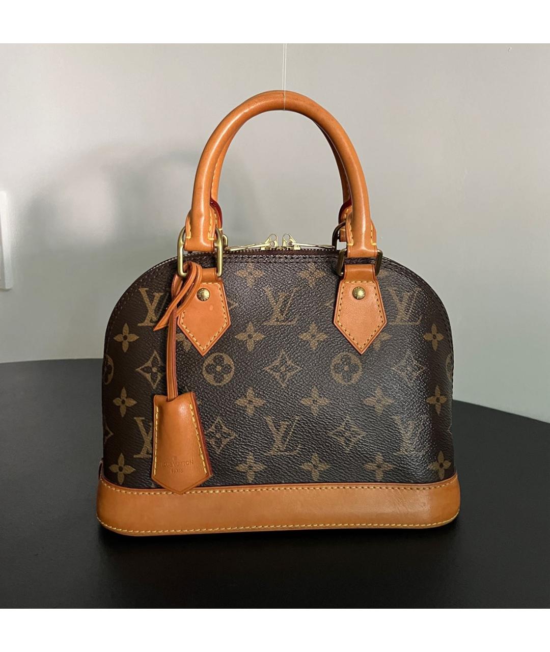 LOUIS VUITTON Коричневая сумка с короткими ручками, фото 2