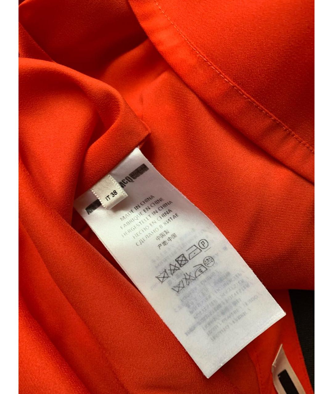MCQ ALEXANDER MCQUEEN Оранжевая полиэстеровая юбка мини, фото 5