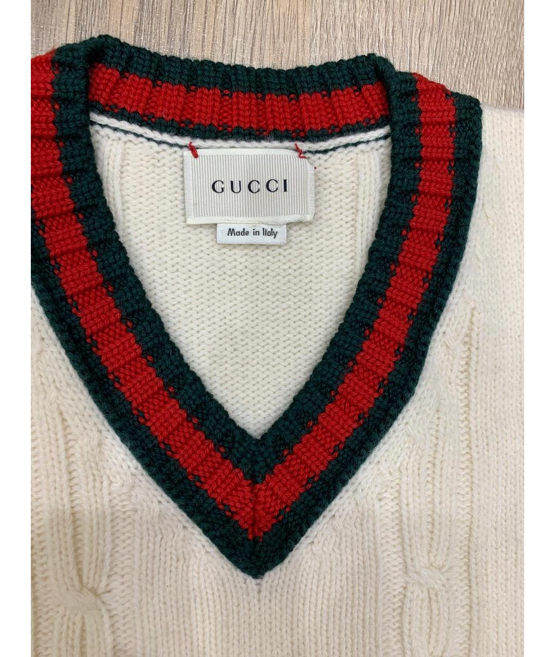 GUCCI Белый шерстяной жакет / жилет, фото 2