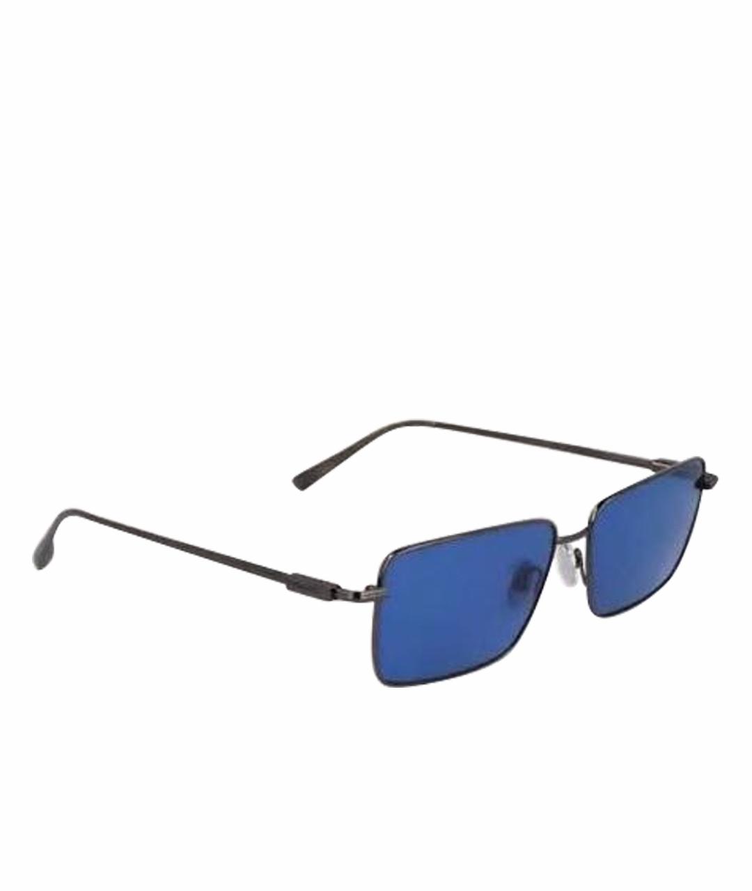 SALVATORE FERRAGAMO Синие металлические солнцезащитные очки, фото 1