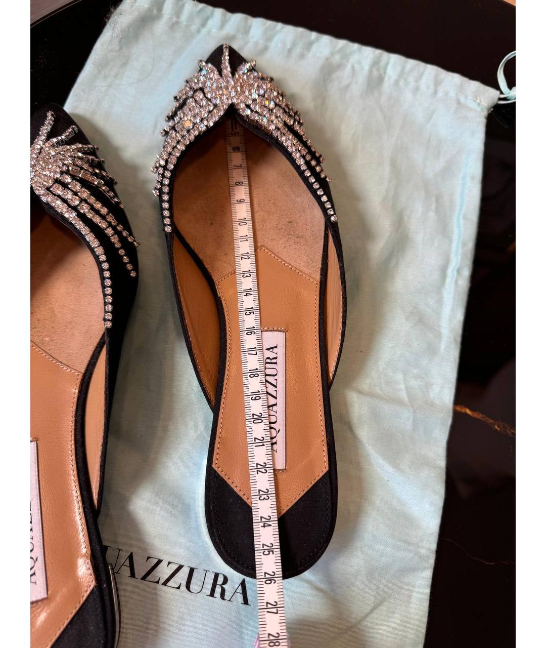 AQUAZZURA Черные мюли, фото 4