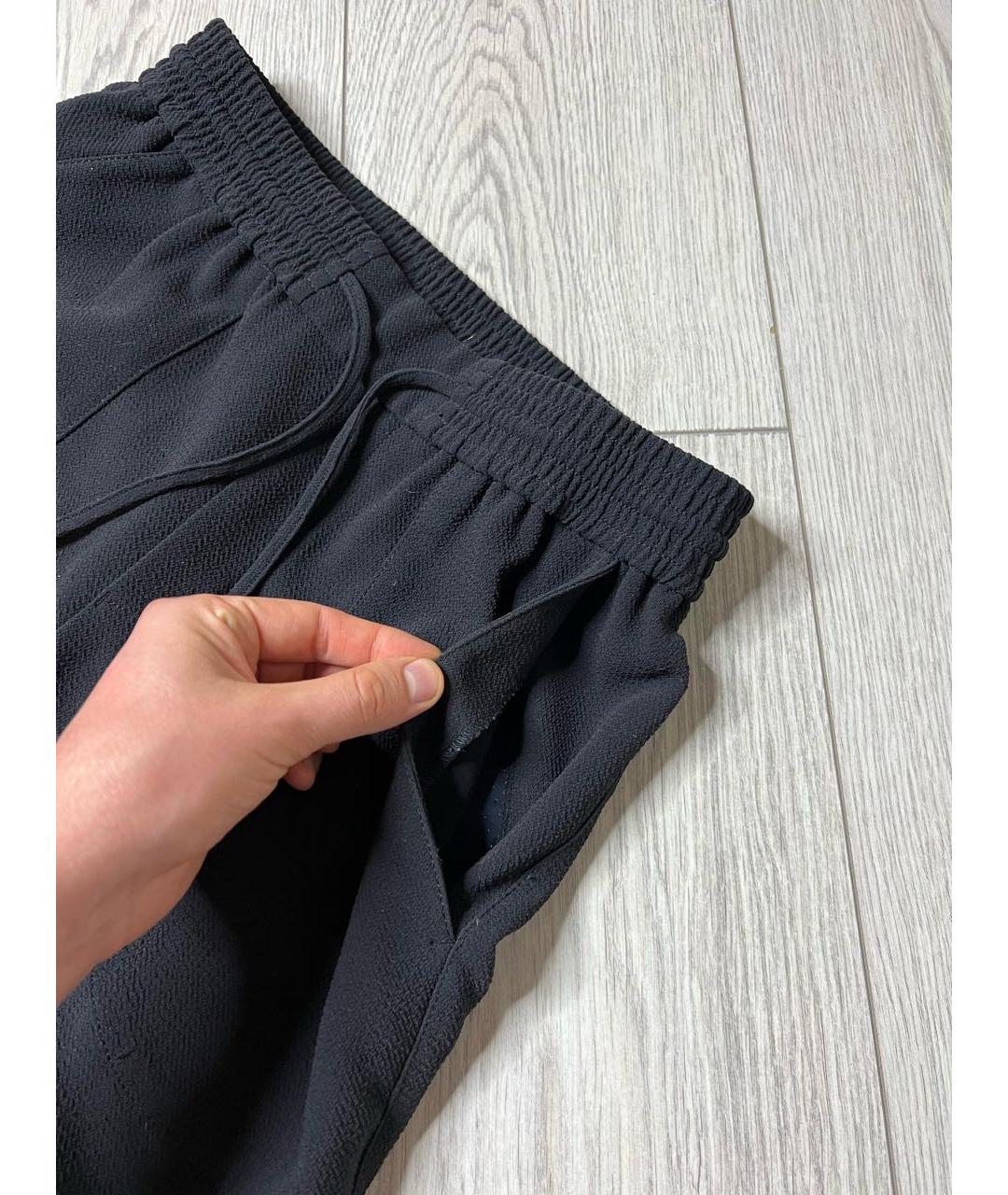 HUGO BOSS Черные полиэстеровые брюки широкие, фото 7
