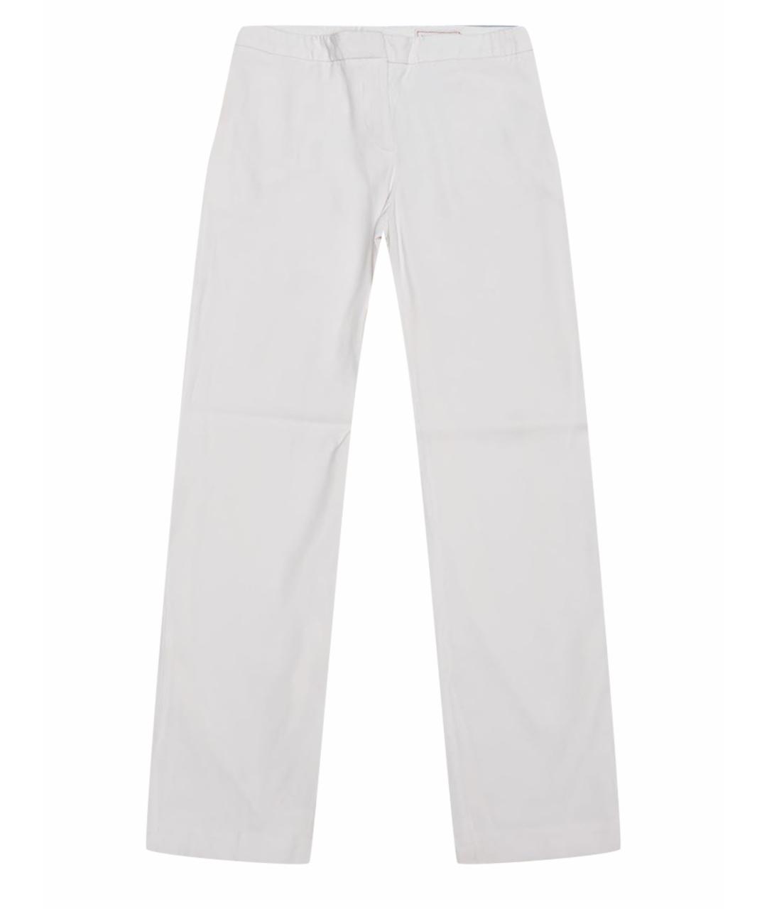 ALEXANDER MCQUEEN Белые вискозные прямые брюки, фото 1