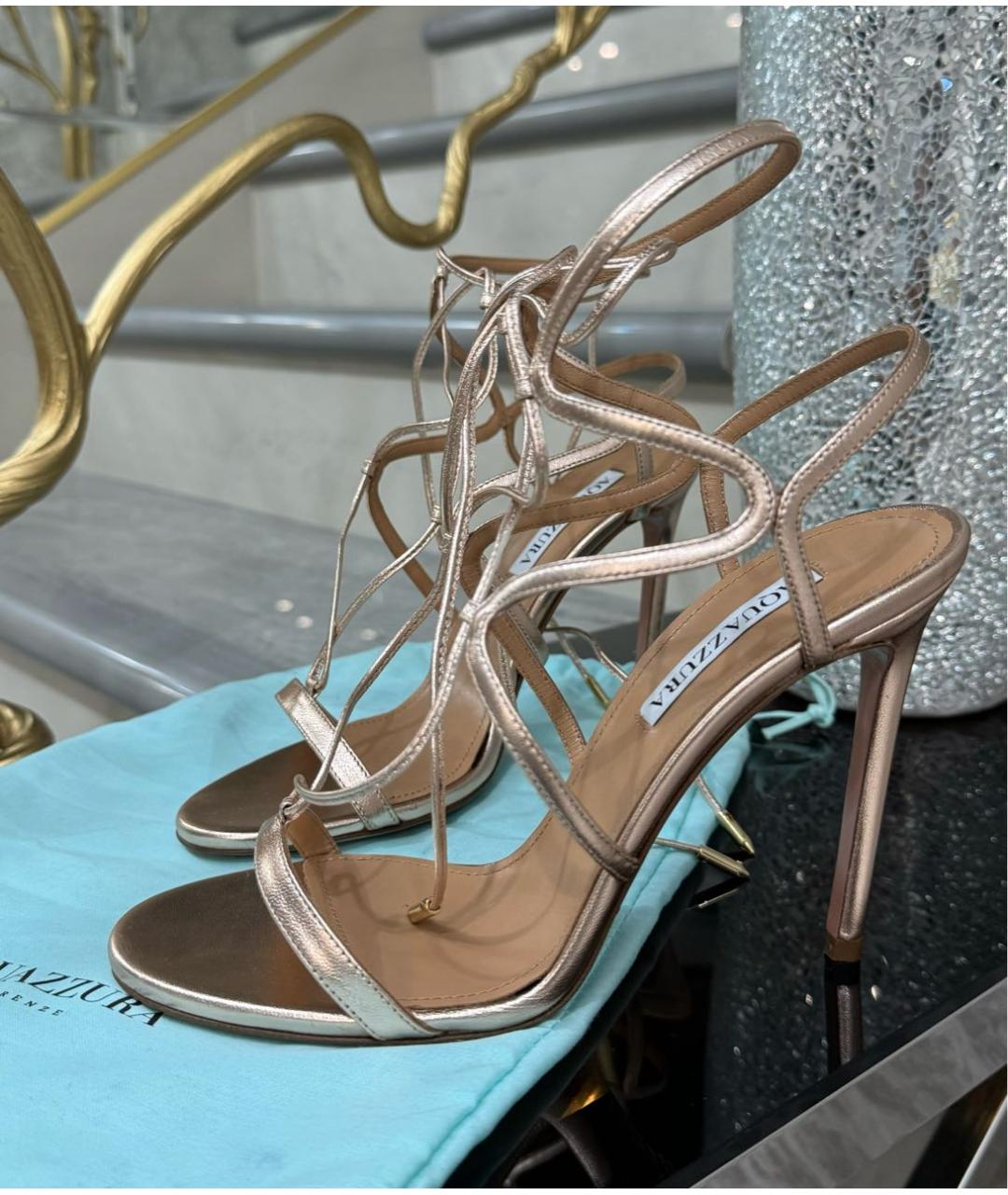 AQUAZZURA Кожаные босоножки, фото 3