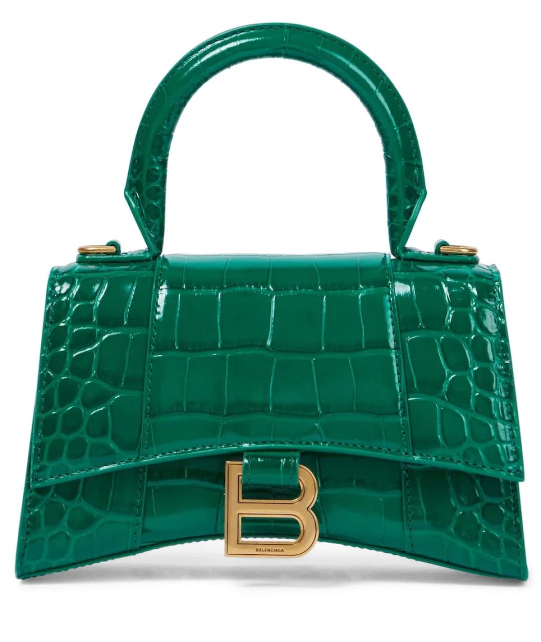 BALENCIAGA Зеленая кожаная сумка через плечо, фото 10