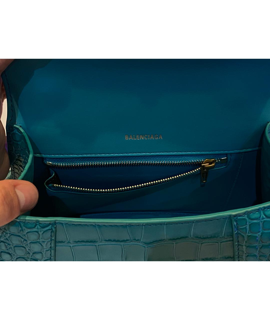 BALENCIAGA Зеленая кожаная сумка через плечо, фото 8