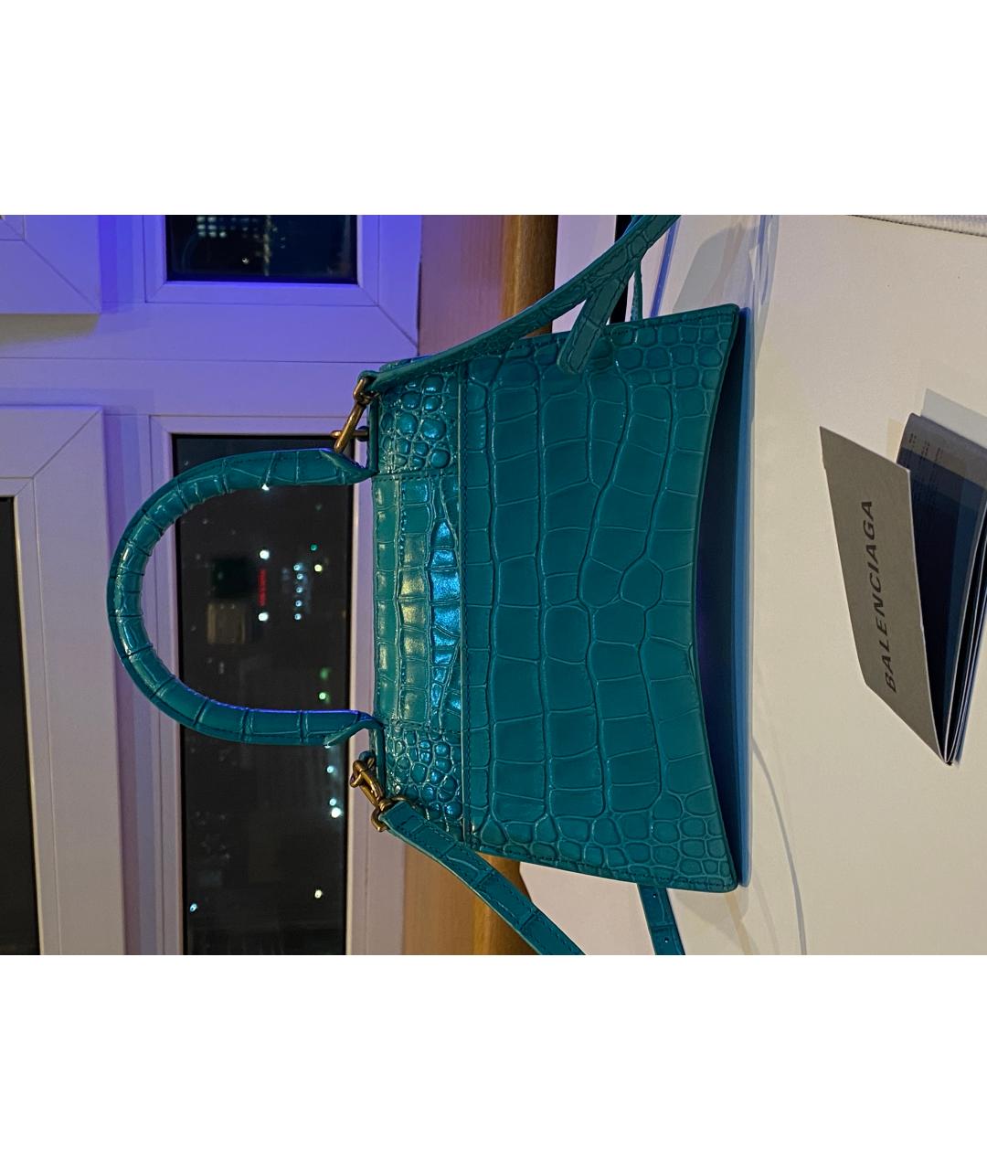 BALENCIAGA Зеленая кожаная сумка через плечо, фото 5