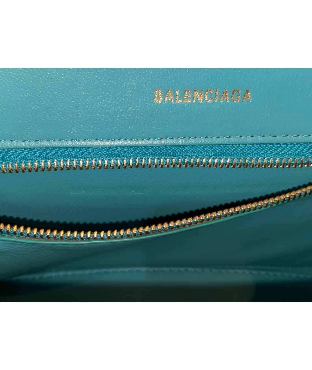 BALENCIAGA Зеленая кожаная сумка через плечо, фото 9