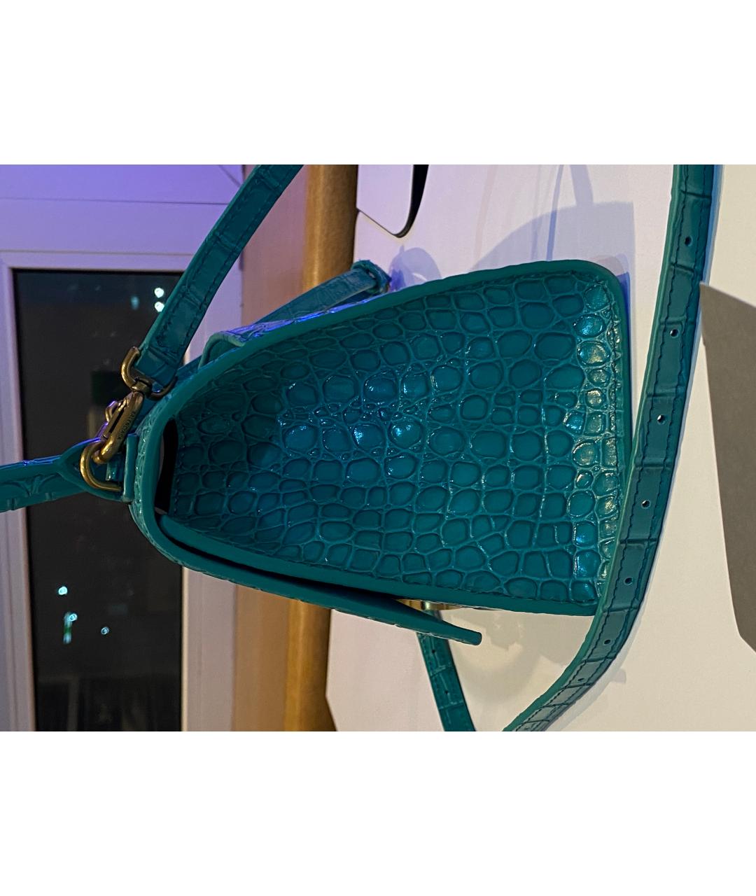 BALENCIAGA Зеленая кожаная сумка через плечо, фото 4
