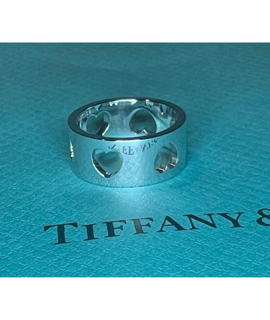 TIFFANY&CO Антрацитовое серебряное кольцо, фото 7