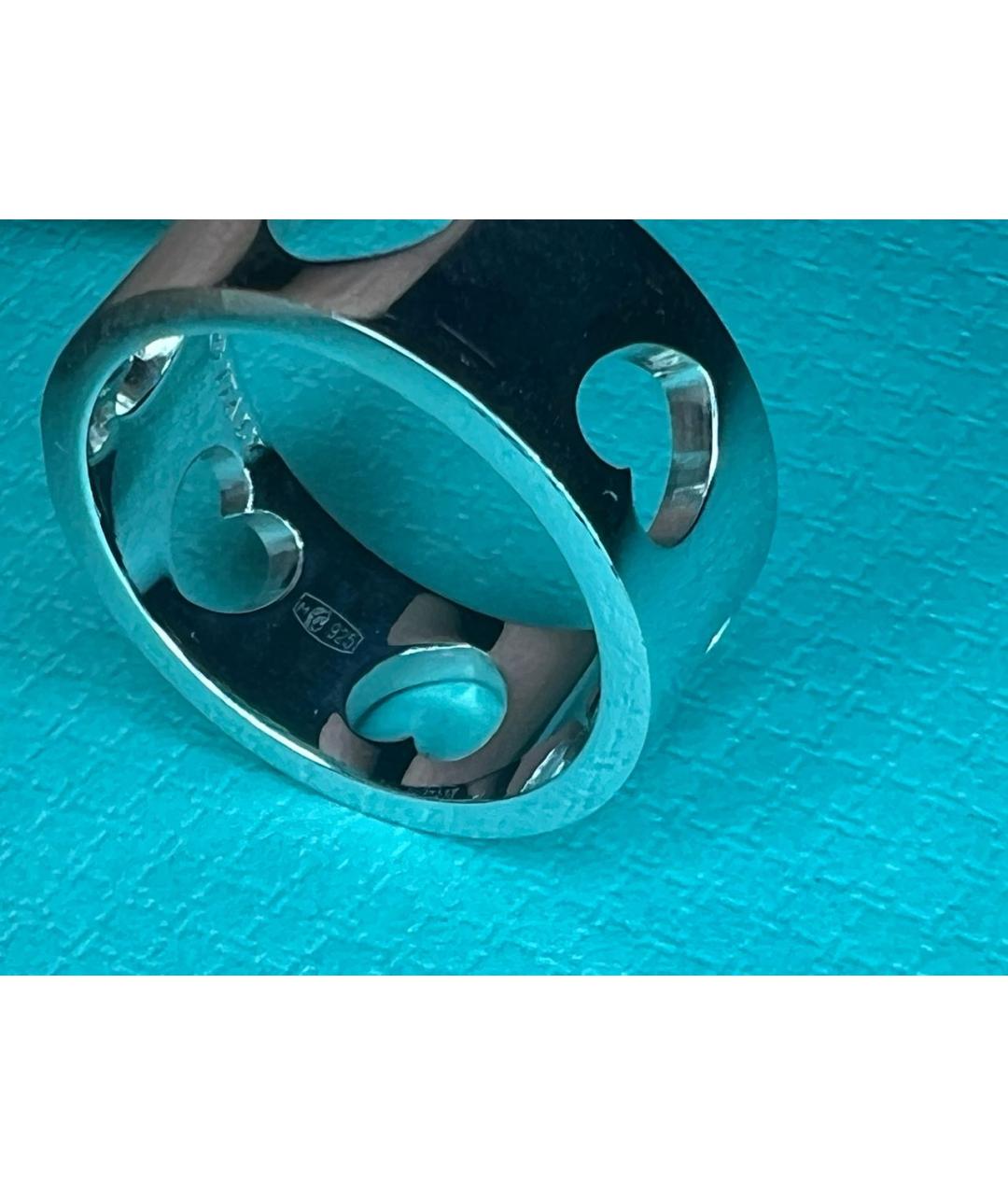TIFFANY&CO Антрацитовое серебряное кольцо, фото 5