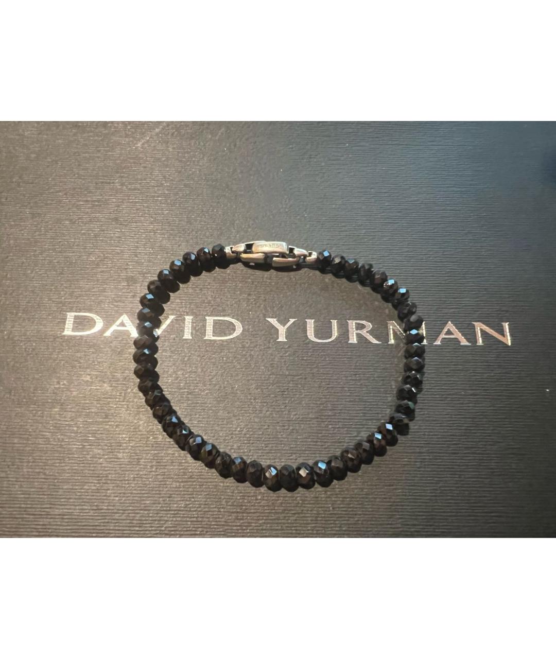 David Yurman Черный серебряный браслет, фото 4