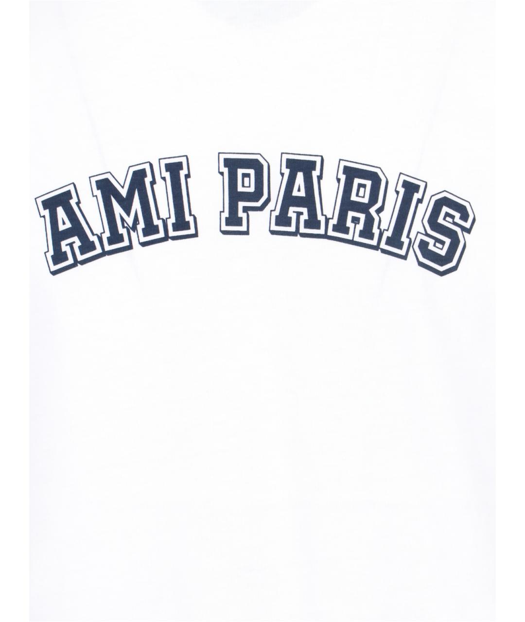 AMI Белая хлопковая футболка, фото 3