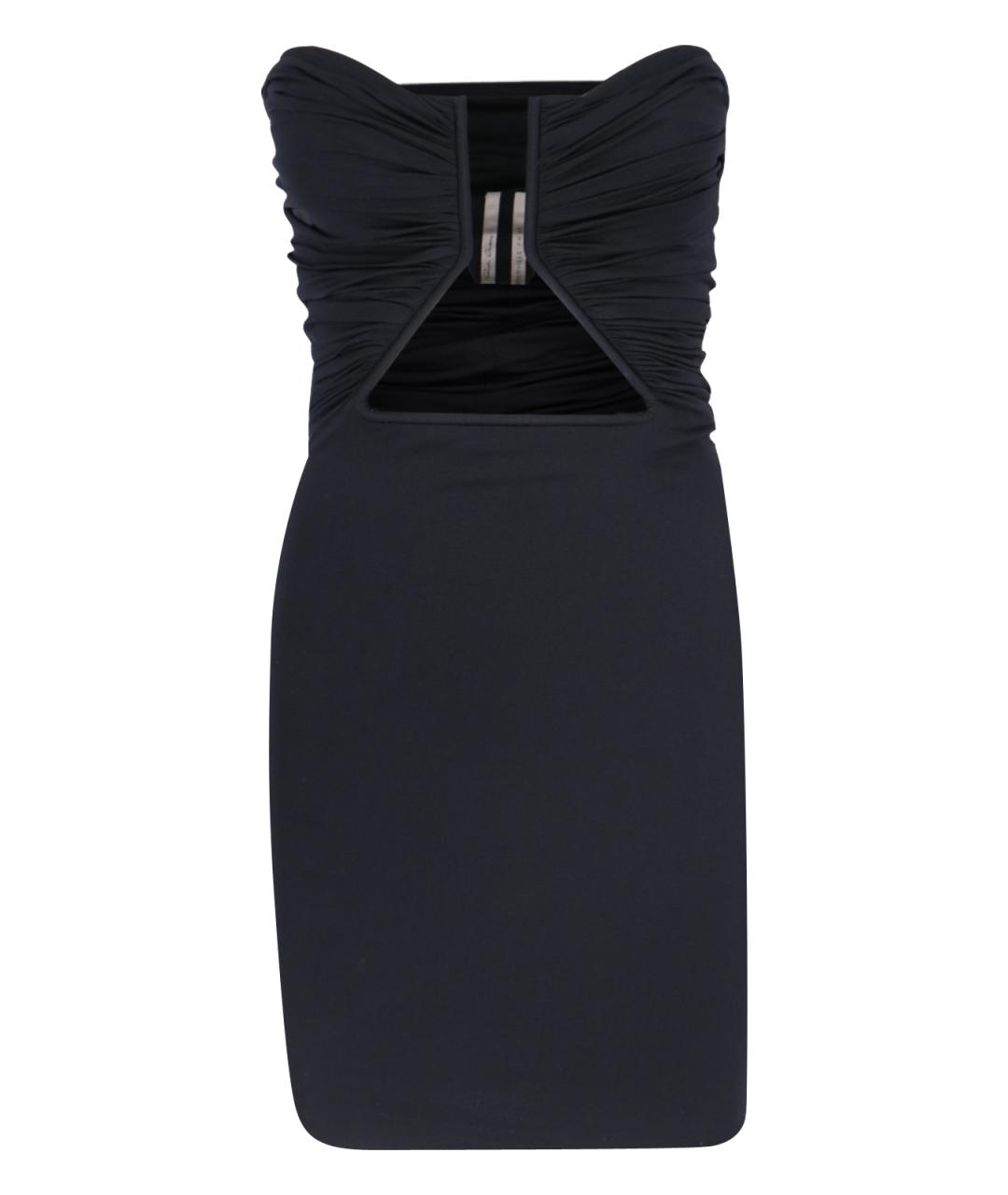 RICK OWENS Черное полиамидовое платье, фото 1