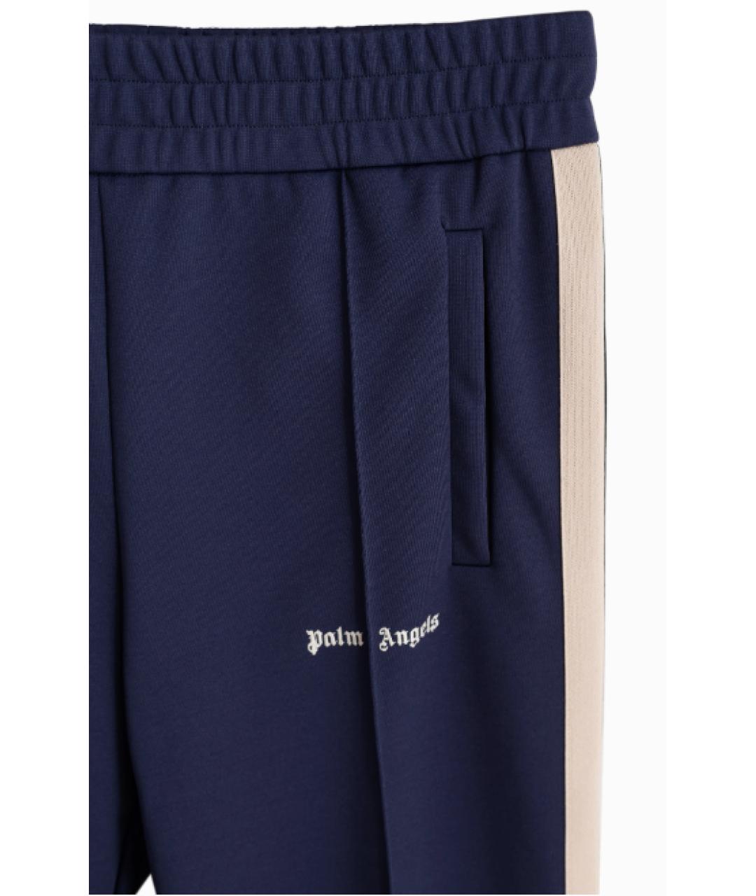 PALM ANGELS Темно-синие полиэстеровые повседневные брюки, фото 6