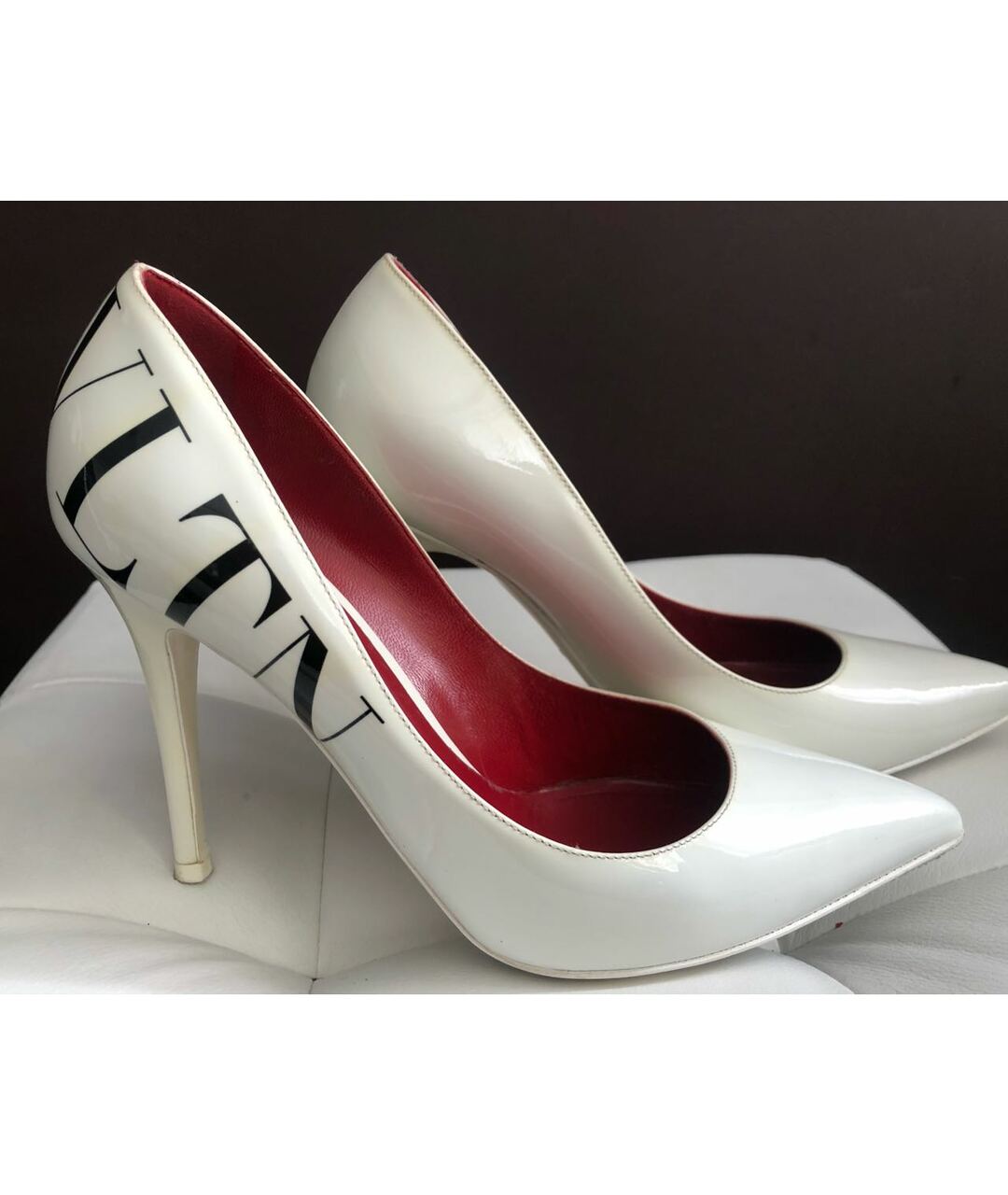 VALENTINO Белые туфли из лакированной кожи, фото 3