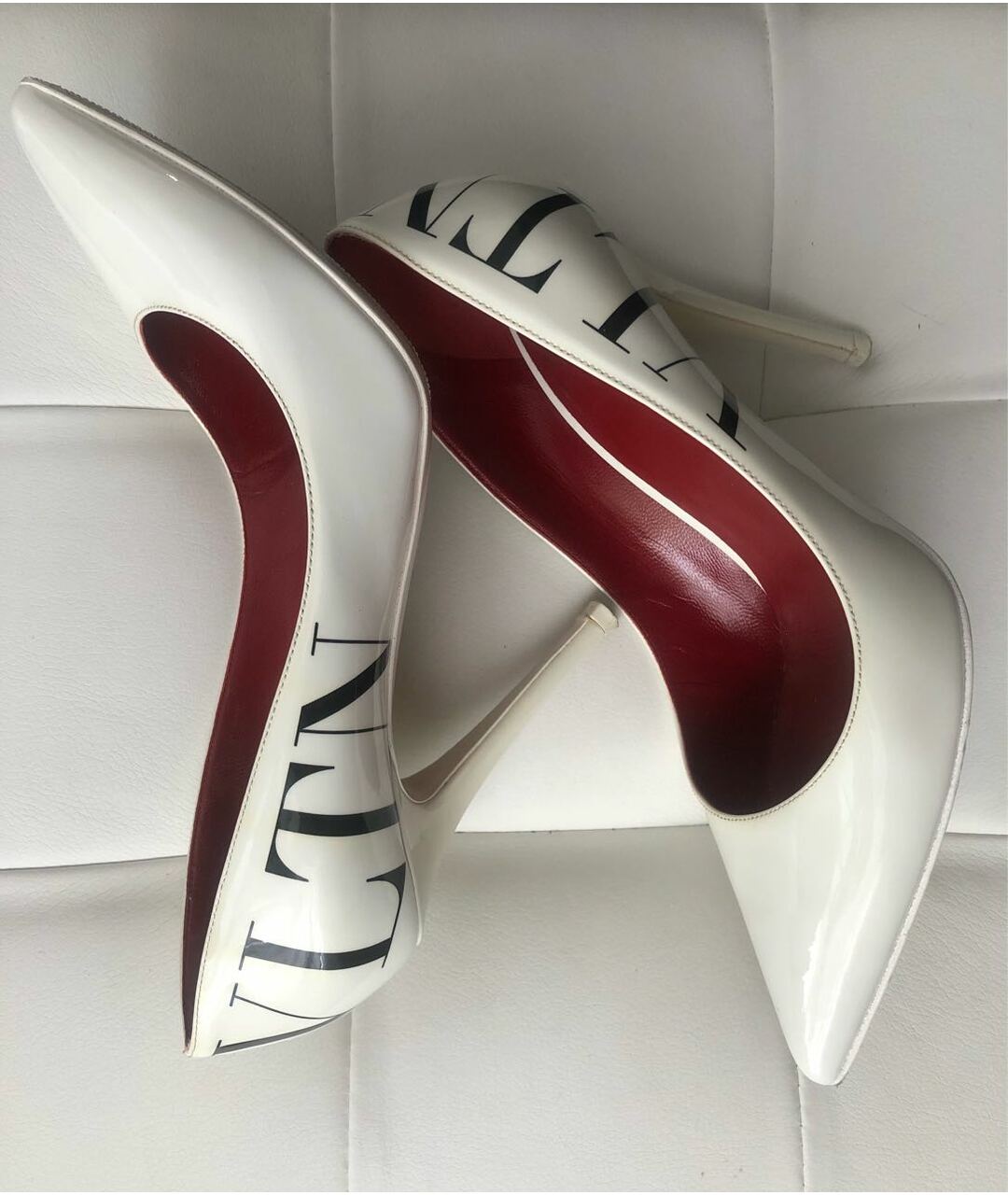 VALENTINO Белые туфли из лакированной кожи, фото 2