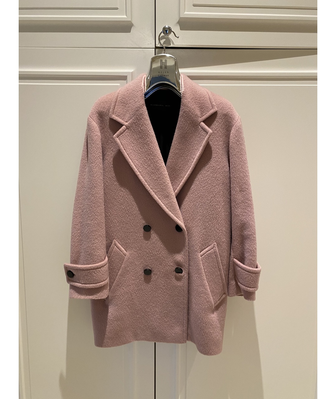 BARBARA BUI Розовое шерстяное пальто, фото 9