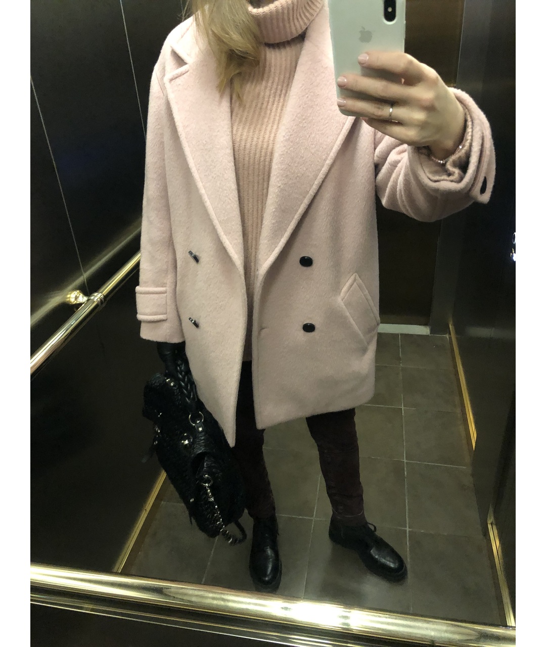 BARBARA BUI Розовое шерстяное пальто, фото 8