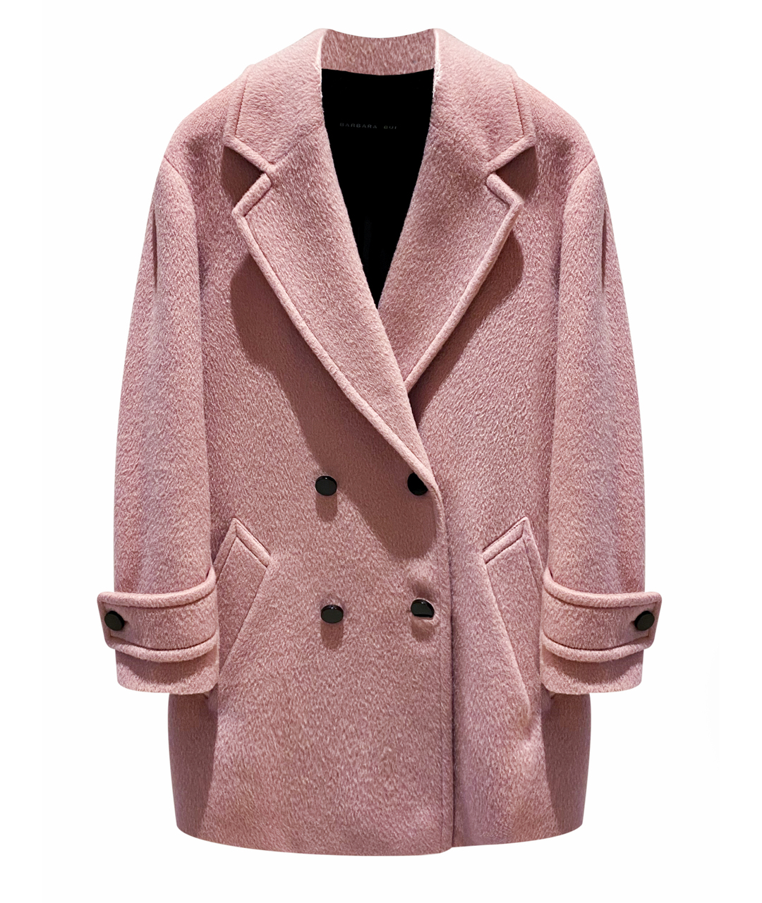BARBARA BUI Розовое шерстяное пальто, фото 1