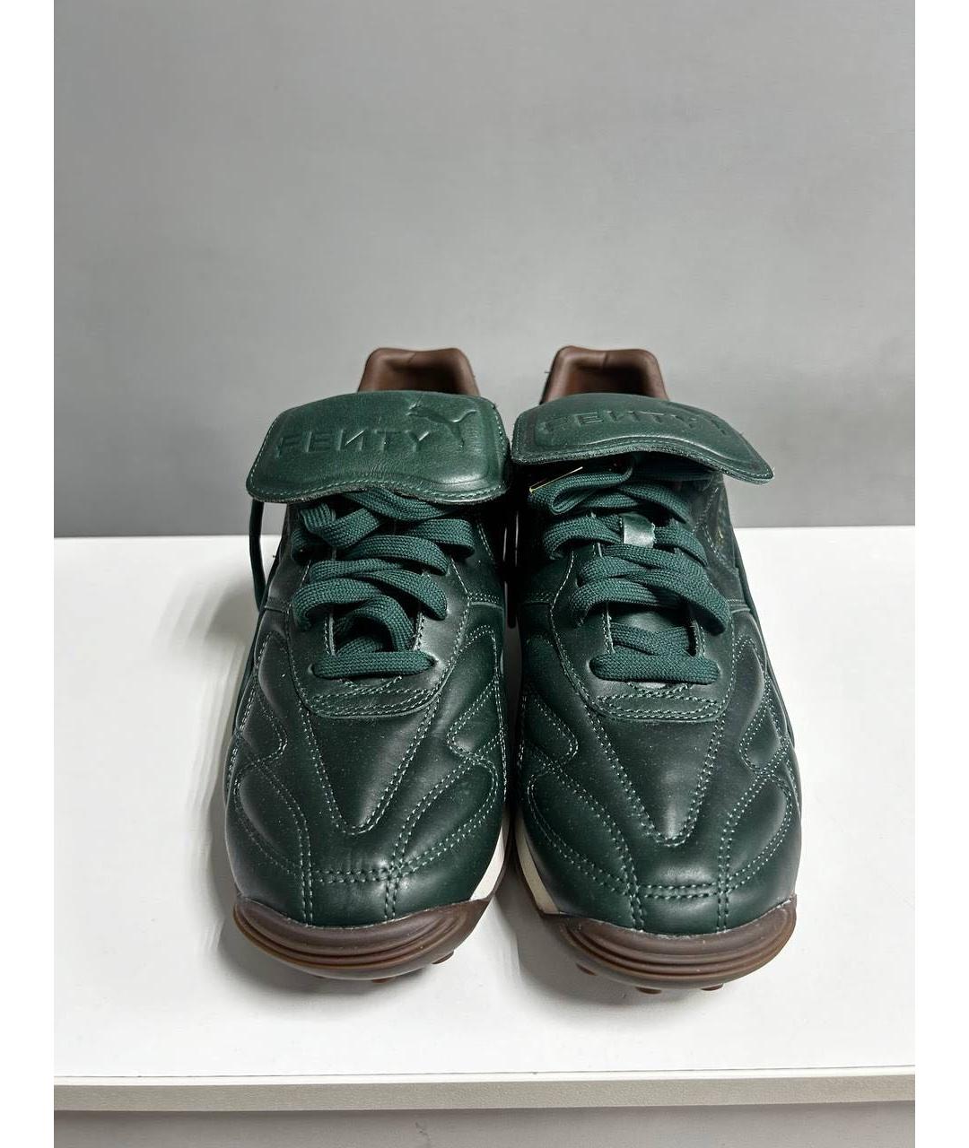 FENTY X PUMA Зеленые кожаные низкие кроссовки / кеды, фото 2