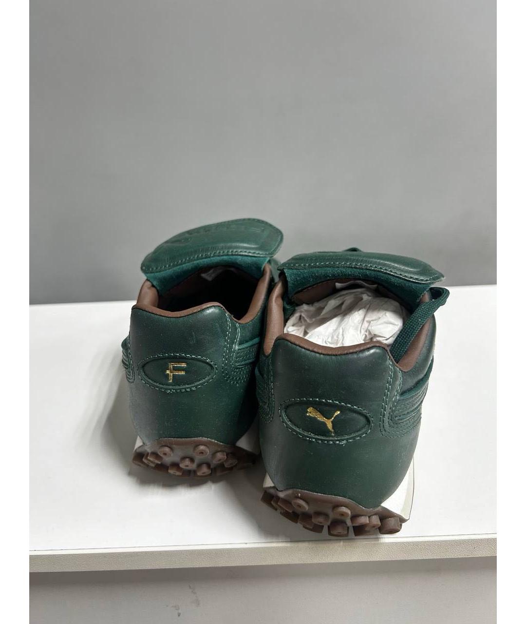 FENTY X PUMA Зеленые кожаные низкие кроссовки / кеды, фото 3