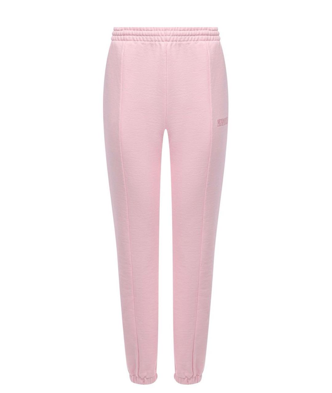VETEMENTS Розовые хлопковые брюки широкие, фото 1