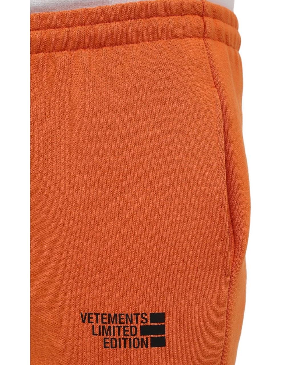 VETEMENTS Оранжевое хлопковые повседневные брюки, фото 5